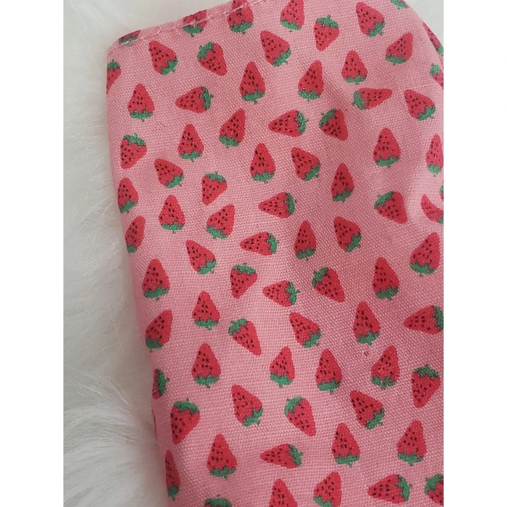 BARBIE FASHION VINTAGE‎ PINK STRAWBERRY PRINT  SKIRT SPRING Y2K
